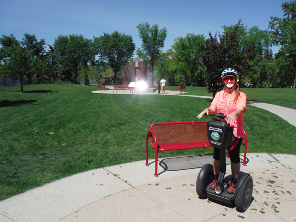 Karen Duquette on Segway in Calgary