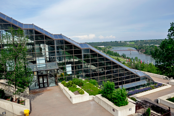 the slant of the Shaw Conference Center