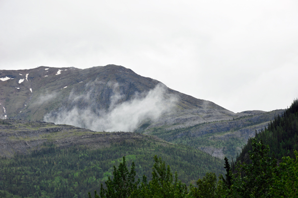 clouds in the mountains
