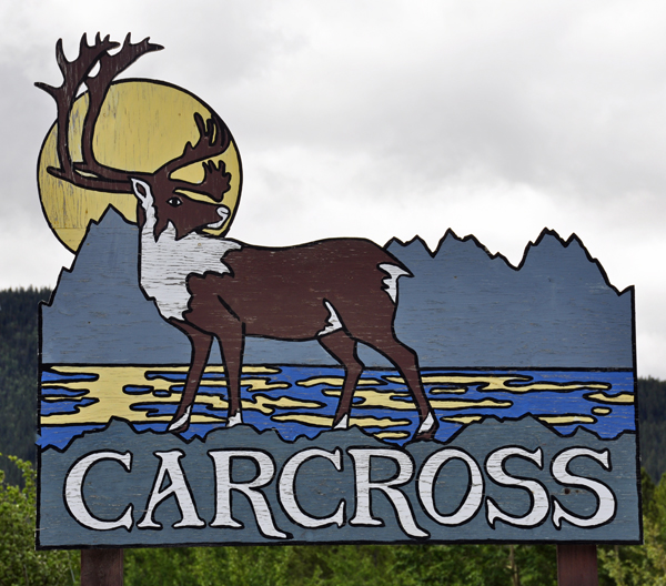 Historic Downtown Carcross sign