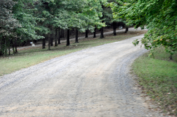 road leading into Gregory Lake Park