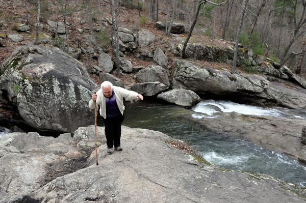 Lee Duquette on the big boulders
