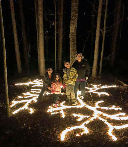 family at The Fesitval of Lights