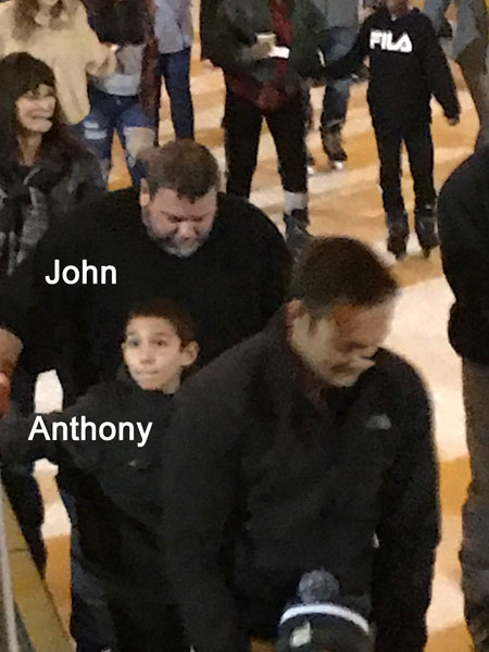 John and Anthony Ice skating