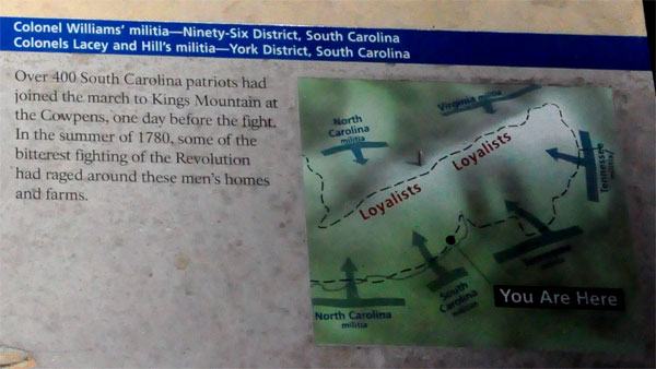 historical sign about Kings Mountain