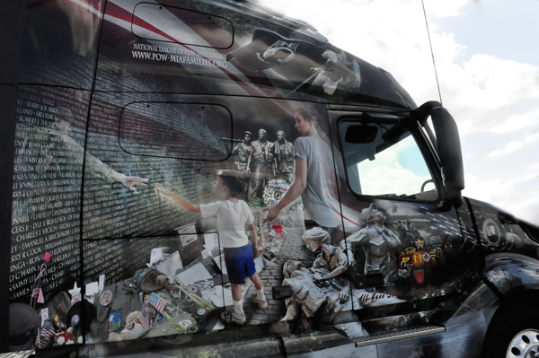 The National League of POW/MIA families semi-truck