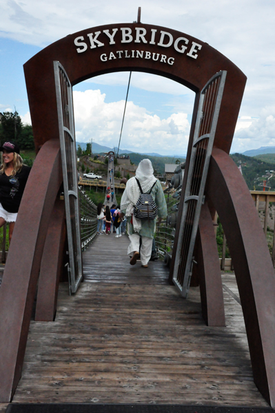 the walk back over the Skybridge