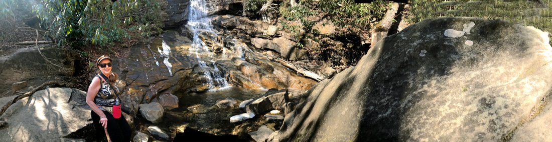 Karen Duquette at Jones Gap Waterfall
