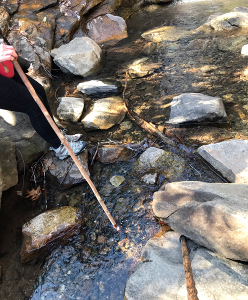 reaching the waterfall