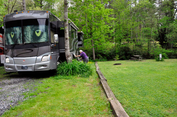 Lee Duquette by the RV