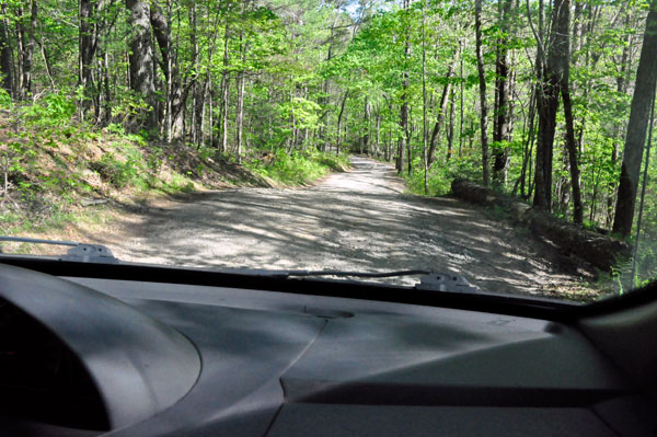 road to the Toccoa River Swinging Bridge