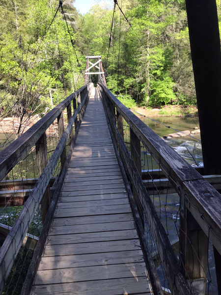 The Toccoa River Swinging Bridge