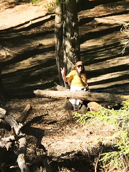 Karen Duquette down below the bridge