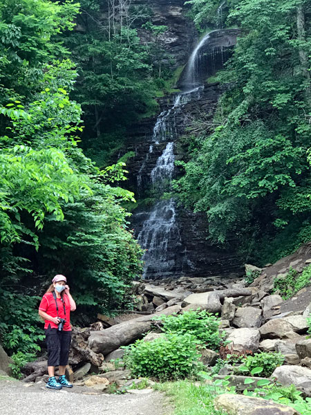Karen Duquette at Cathedral Falls
