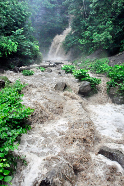 Cathedral Falls after a flash flood
