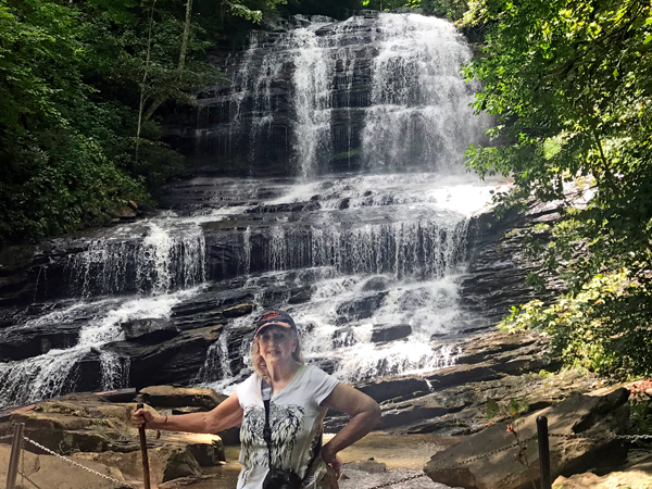 Karen Duquette at Pearsons Falls 2021