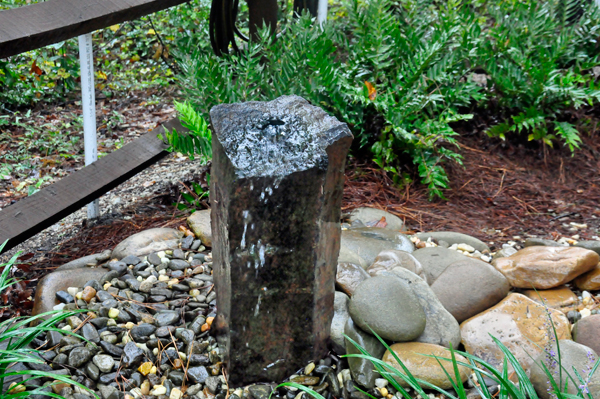 bubbling water fountain log
