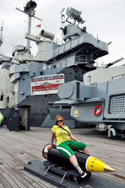Karen Duquette took a ride on a missile