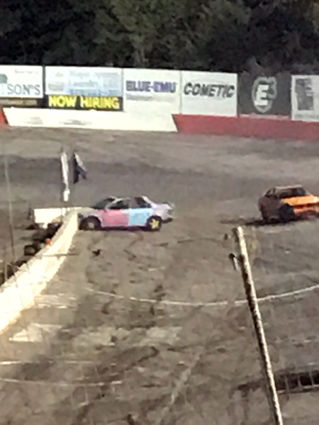 car in the wall
