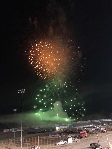 fireworks at Hickory Speedway