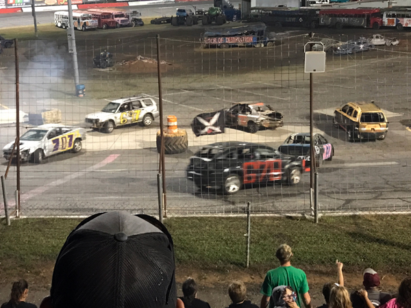 race cars in the Round-About