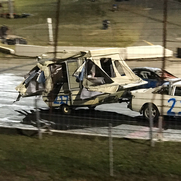 car and wrecked RV