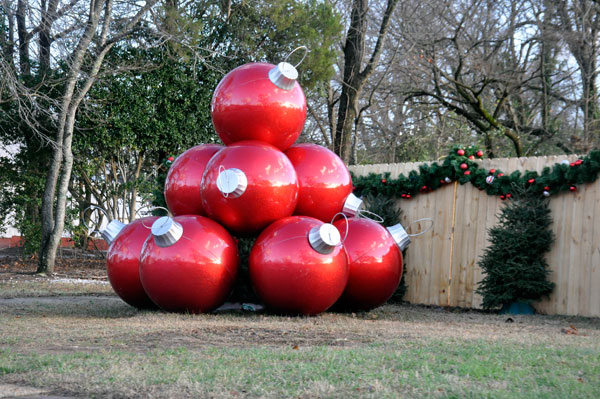 Giant Christmas Ornaments in Cary, NC