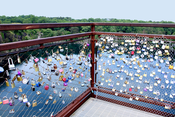locks on the fence
