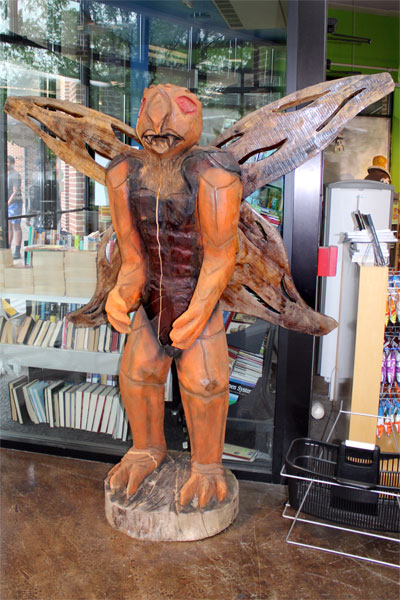 wooden bird man