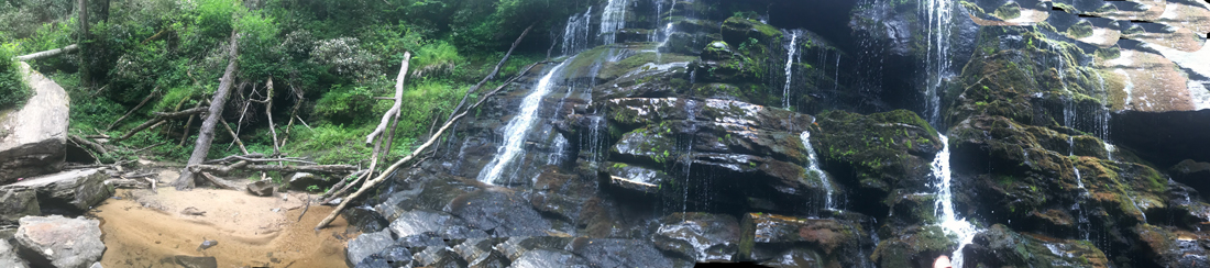 panorama of Yellow Branch Falls