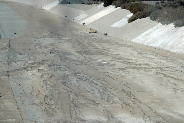 A very dry river bed in California