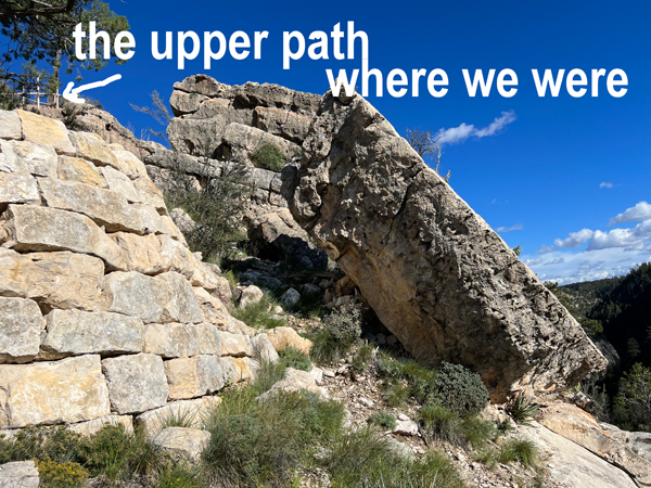 looking up to where we started