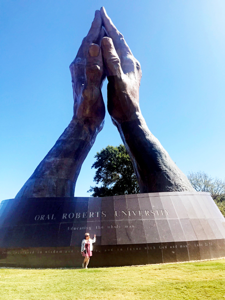 Karen Duquette at the Praying Hands