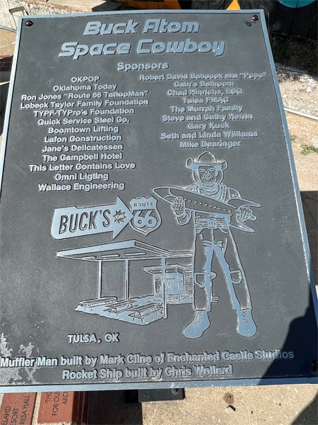 21-foot tall space cowboy sign