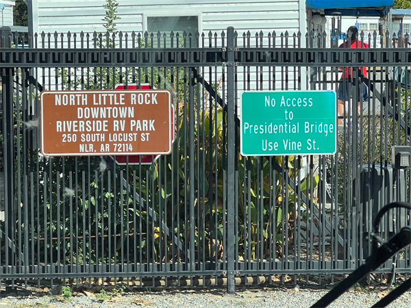 gate at campground