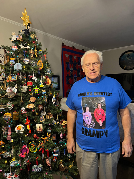 Lee Duquette and his yearly Grampy T-shirt