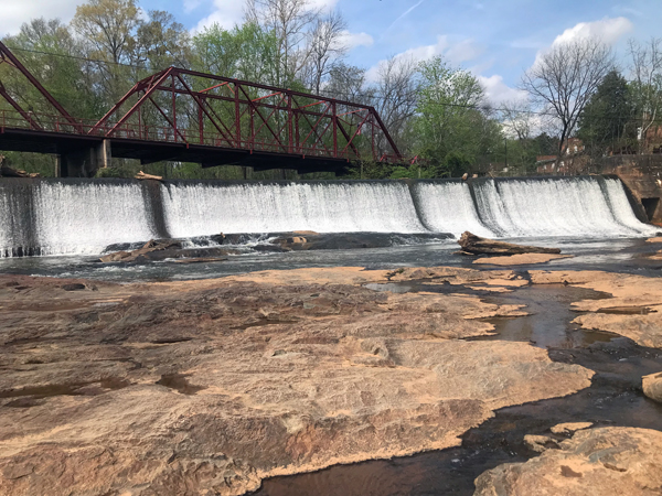 waterfall at Glendale Shoals