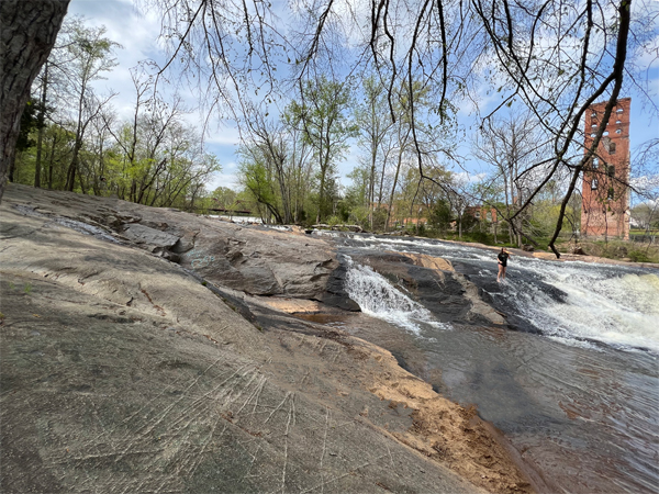 small falls at Glendale Shoals