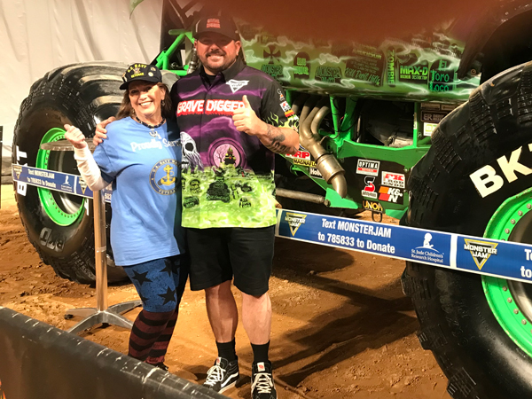 Karen Duquette and Grave Digger driver