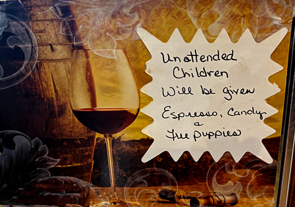 unattended children notice