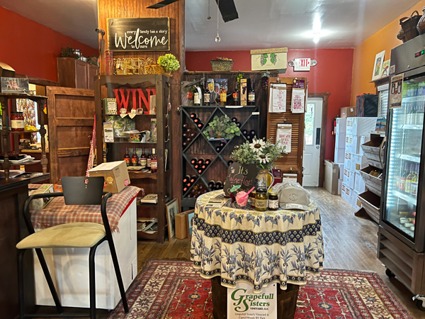 wine displays, tables and coolers