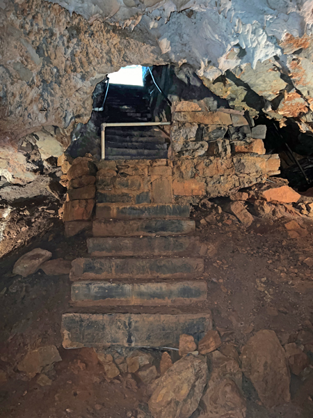 stairs leaving Endless Caverns