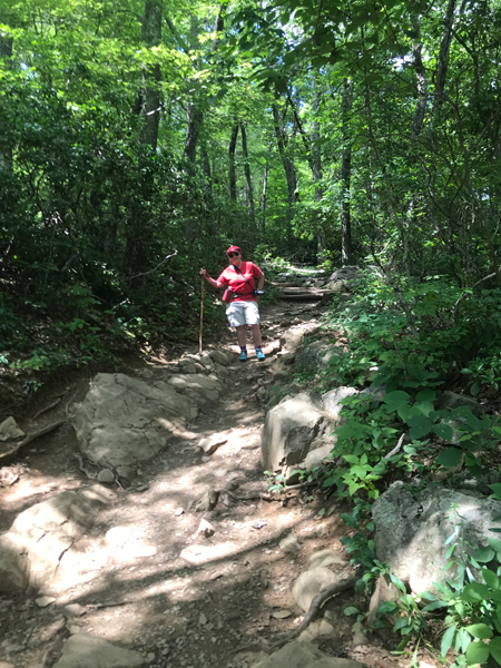 Karen Duquette on the trail