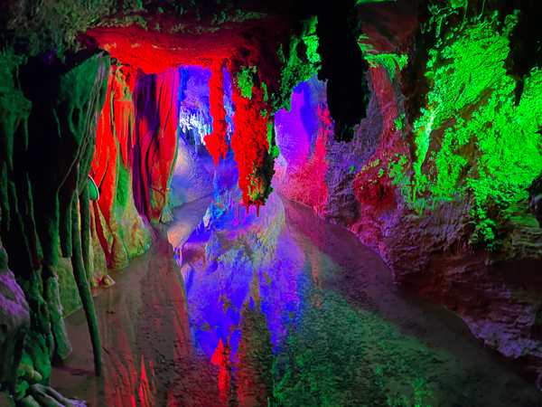 colorful area with a great reflection in a few inches of water