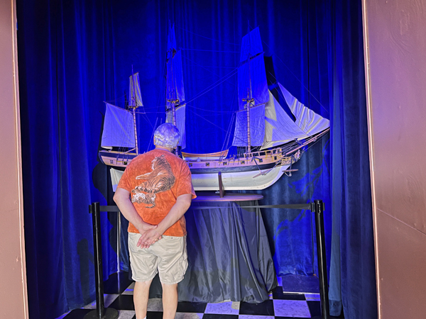 Lee Duquette and a sail boat