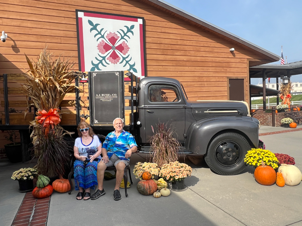 The two RV Gypsies and an old Bush's pickup truck