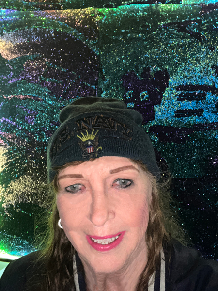 Karen Duquette by the bead board