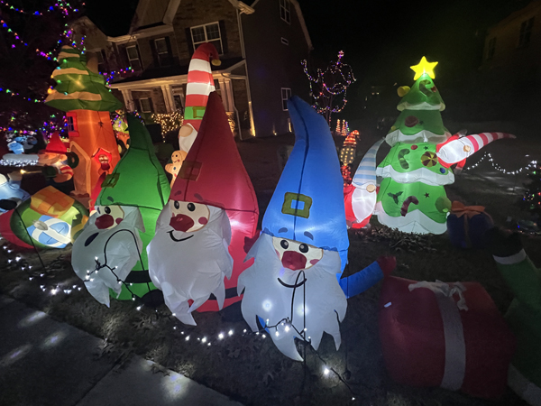 elves and a Christmas tree