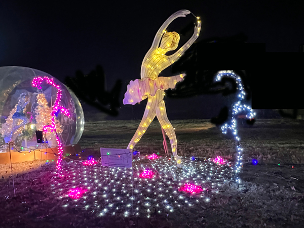 Ballerina and globe