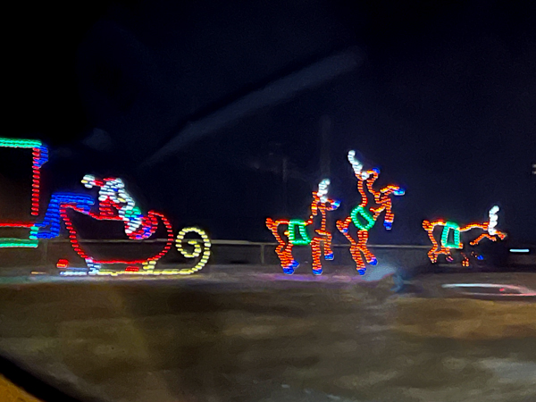 Santa Claus and reindeer